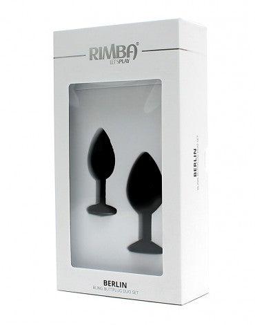 Rimba - Berlin - Bling Buttplug - Set Met 2 Buttplugs Met Kristal - Zwart-Laced-up.nl