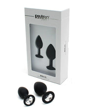 Rimba - Berlin - Bling Buttplug - Set Met 2 Buttplugs Met Kristal - Zwart-Laced-up.nl
