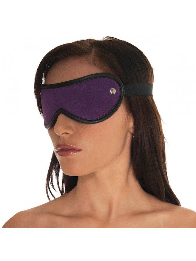 Rimba - Venda para los ojos - Antifaz - Cuero - Morado - Talla única-Erotiekvoordeel.nl
