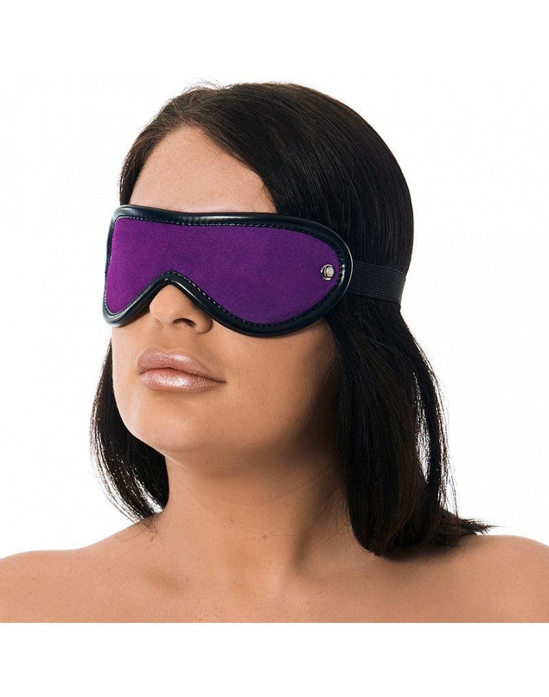 Rimba - Venda para los ojos - Antifaz - Cuero - Morado - Talla única-Erotiekvoordeel.nl