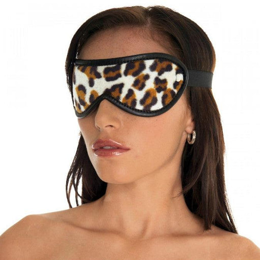 Rimba - Blindfold - Eye Mask - Leather - Leopard Print - One Size - Laced-up.nl