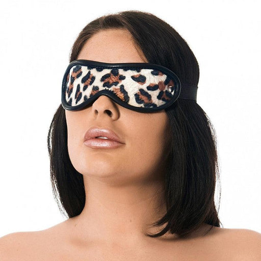 Rimba - Blindfold - Eye Mask - Leather - Leopard Print - One Size - Laced-up.nl