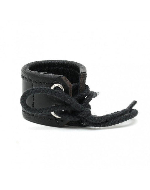 Rimba - Étireur de testicules en cuir avec lacet - 3 cm de haut-Laced-up.nl