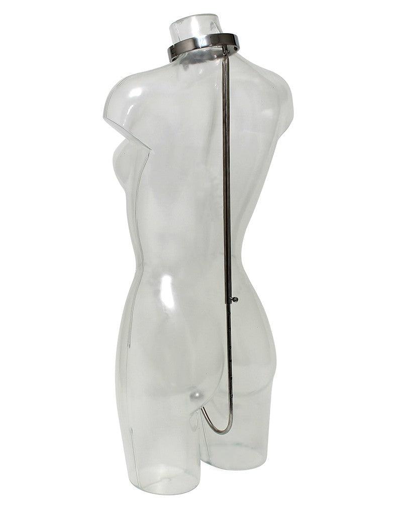 Rimba - Bondage Hook - Collar with Anal Hook - Connected to a Rod - Stainless Steel - Medical Grade - Laced-up.nl