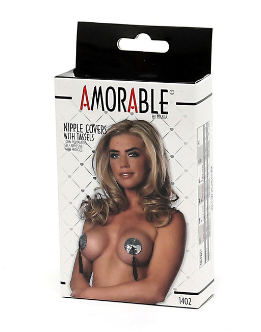 Amorable - Burlesque Tepelbedekkers Met Kwastjes - Zelfklevend - Zilver-Laced-up.nl