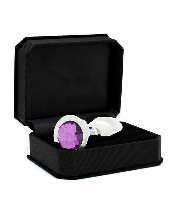 Rimba Bondage Play - Buttplug Groot Met Paars Kristal-Laced-up.nl