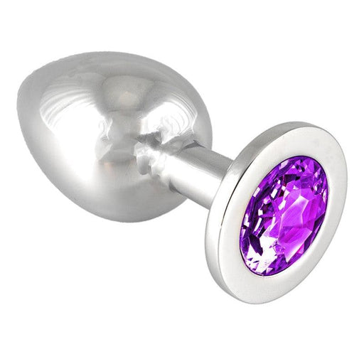 Rimba Bondage Play - Buttplug Groot Met Paars Kristal-Laced-up.nl