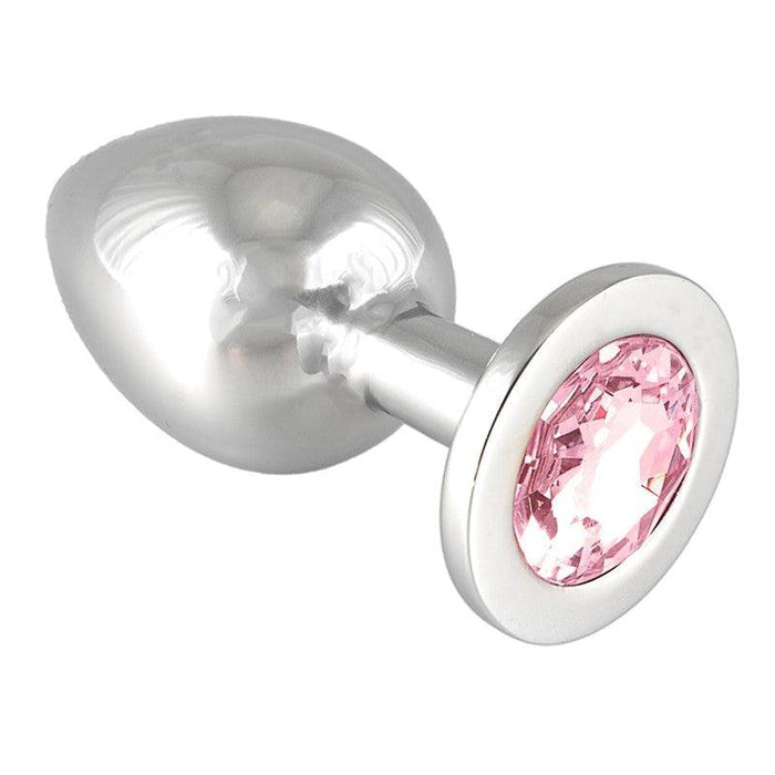 Rimba - Buttplug Groot Met Roze Kristal-Laced-up.nl