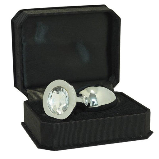 Rimba - Buttplug Groot Met Transparant Kristal - RVS-Laced-up.nl