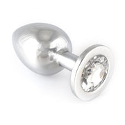 Rimba - Buttplug Groot Met Transparant Kristal - RVS-Laced-up.nl