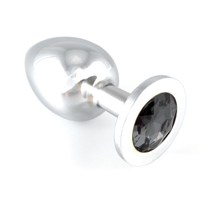 Rimba - Buttplug Groot Met Zwart Kristal-Laced-up.nl