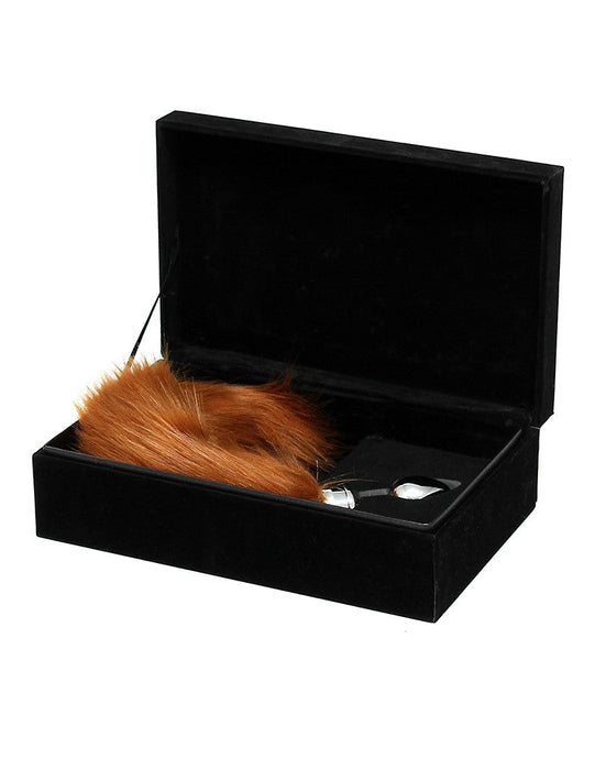 Rimba - Buttplug RVS Klein Met Vossenstaart - Bruin-Laced-up.nl