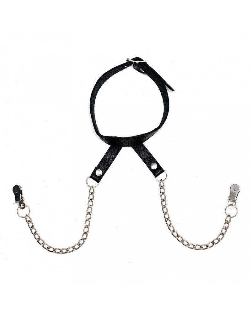 Rimba - Collar Met Tepelklemmen aan Ketting-Laced-up.nl