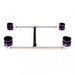 Rimba - Dubbele Spreader Bar Met Zachte Boeien - Paars/Zwart-Laced-up.nl
