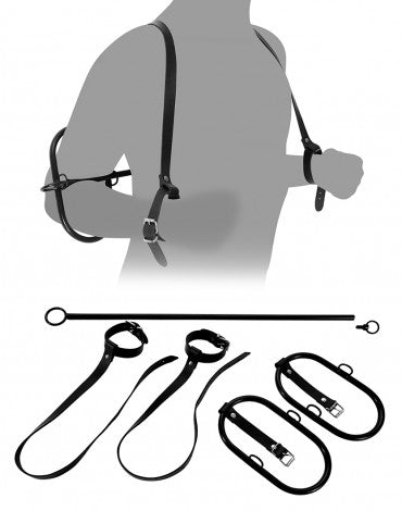 Rimba Bondage Play - Elleboog Bondageset Met Stang, Boeien En Ellebooghouders-Laced-up.nl
