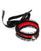 Rimba - Halsband - Burlesque Collar Met O-Ring - Zwart/Rood-Laced-up.nl