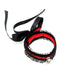 Rimba - Halsband - Burlesque Collar Met O-Ring - Zwart/Rood-Laced-up.nl