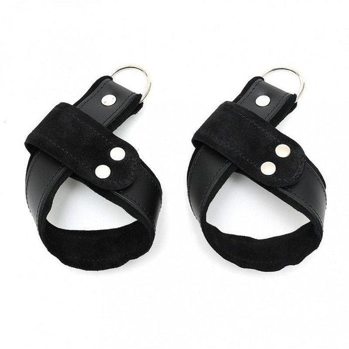 Rimba Bondage Play - Hangboeien Leer - Zwart-Laced-up.nl