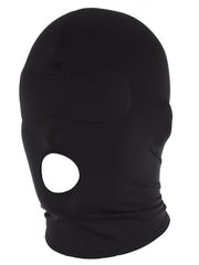 Rimba - Hood - Hoofdmasker Uit Elastische Stof Met Open Mond - Zwart-Erotiekvoordeel.nl