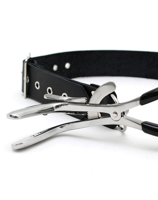 Rimba Bondage Play - Jennings Mondklem Met Leren Nekstrap-Laced-up.nl