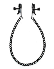 Rimba - Small Nipple Clamps With Screw Tightener And Chain - Black-Laced-up.nl