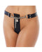 Rimba Bondage Play - Kuisheidsgordel Met Riem Ketting en Hangslot - Verstelbaar - Leer - Verkrijgbaar in de maten S/M en M/L-Laced-up.nl