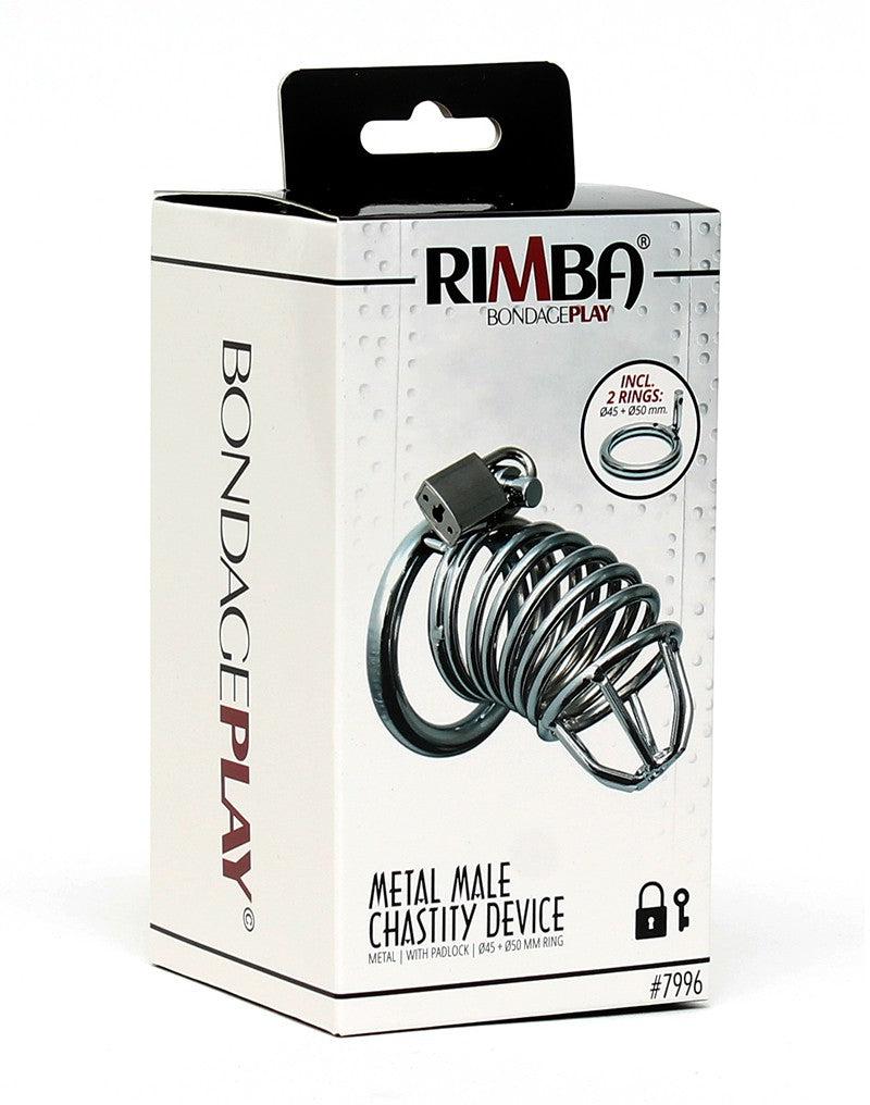 Rimba - Cage de chasteté - Cage à pénis en métal avec cadenas - Laced-up.nl