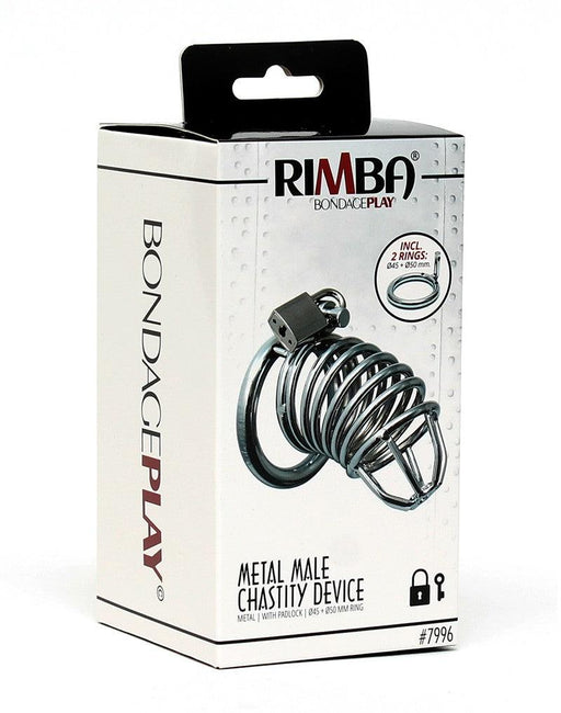 Rimba - Cage de chasteté - Cage à pénis en métal avec cadenas - Laced-up.nl