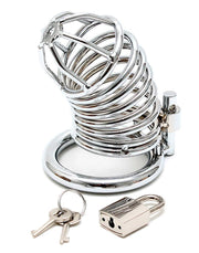 Rimba - Cage de chasteté - Cage à pénis en métal avec cadenas - Laced-up.nl