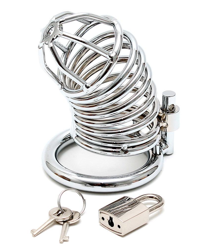 Rimba - Cage de chasteté - Cage à pénis en métal avec cadenas - Laced-up.nl