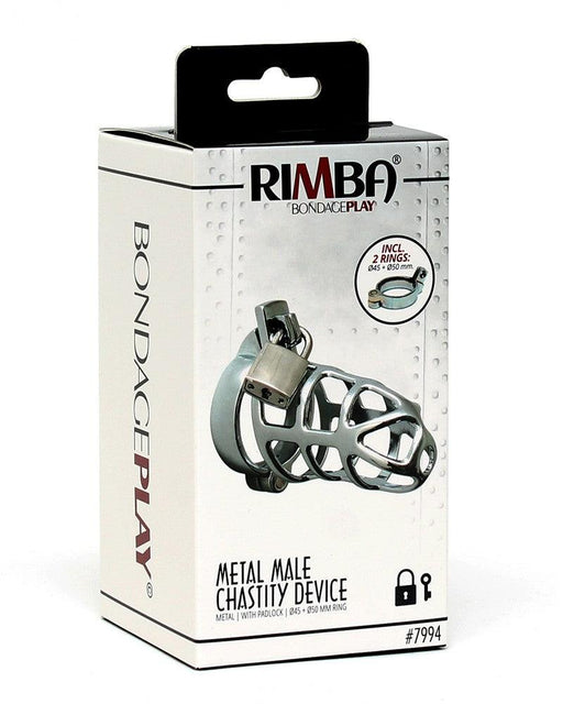 Rimba - Cage de chasteté - Cage à pénis en métal avec cadenas - Modèle ouvert - Laced-up.nl