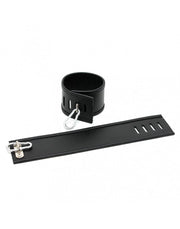 Rimba - Menottes de cheville en cuir Asylum - Noir -Laced-up.nl