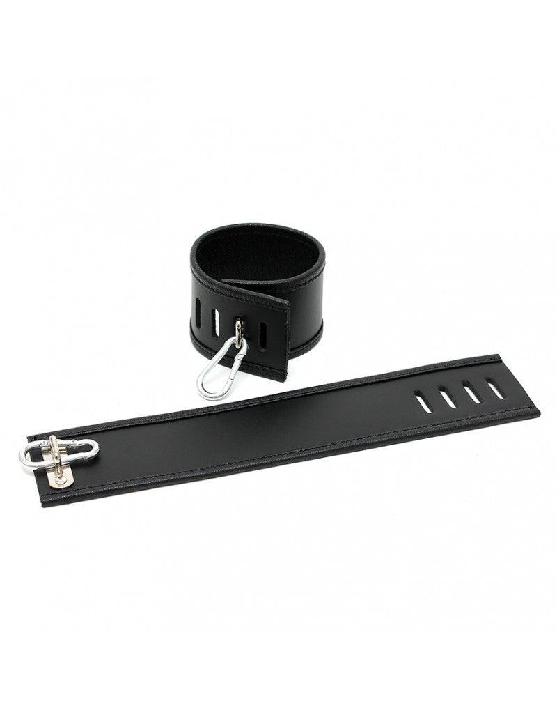 Rimba - Menottes de cheville en cuir Asylum - Noir -Laced-up.nl