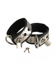 Rimba - Menottes de pied de luxe en cuir avec éléments métalliques et cadenas de luxe -Laced-up.nl