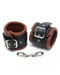 Rimba Bondage Play - Luxe Voetboeien Met Zachte Voering - Zwart/Bruin-Laced-up.nl