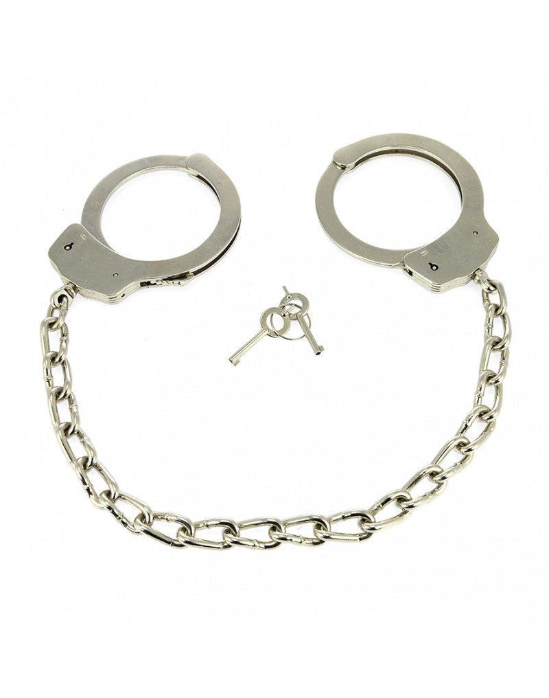 Rimba - Menottes de police en métal avec chaîne - Menottes ultra-résistantes - Menottes de pied en acier - Laced-up.nl