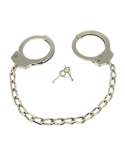 Rimba - Metalen Politie Voetboeien Met Ketting - Heavy Duty Cuffs - Stalen Voetboeien-Erotiekvoordeel.nl