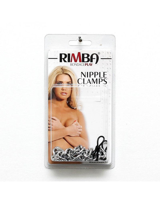 Rimba Bondage Play - Rubber Ringen Tepelklemmen Met Ketting - Verstelbaar-Laced-up.nl