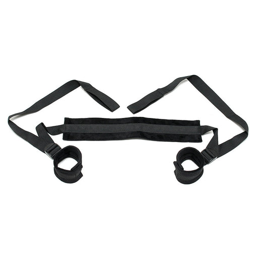 Rimba Bondage Play - Soft Bondage - Fixatieband Met Voetboeien - Zwart-Laced-up.nl