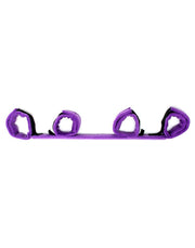 Rimba Bondage Play - Spreader Bar - spreidstang Met vier Boeien - Zwart/Paars-Laced-up.nl