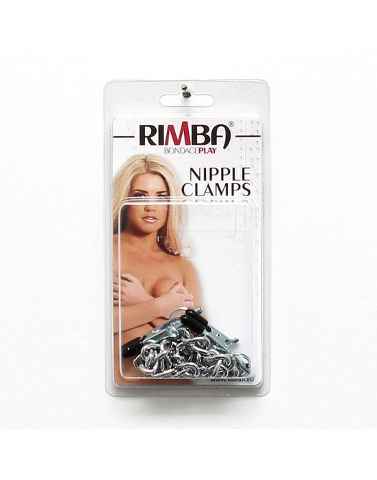 Rimba Bondage Play - Tepelklemmen Met Zwarte Siliconen Hoesjes En Ketting-Laced-up.nl