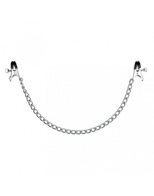 Rimba Bondage Play - Tepelklemmen Met schroef Verstelbaar En Ketting - Medium-Laced-up.nl