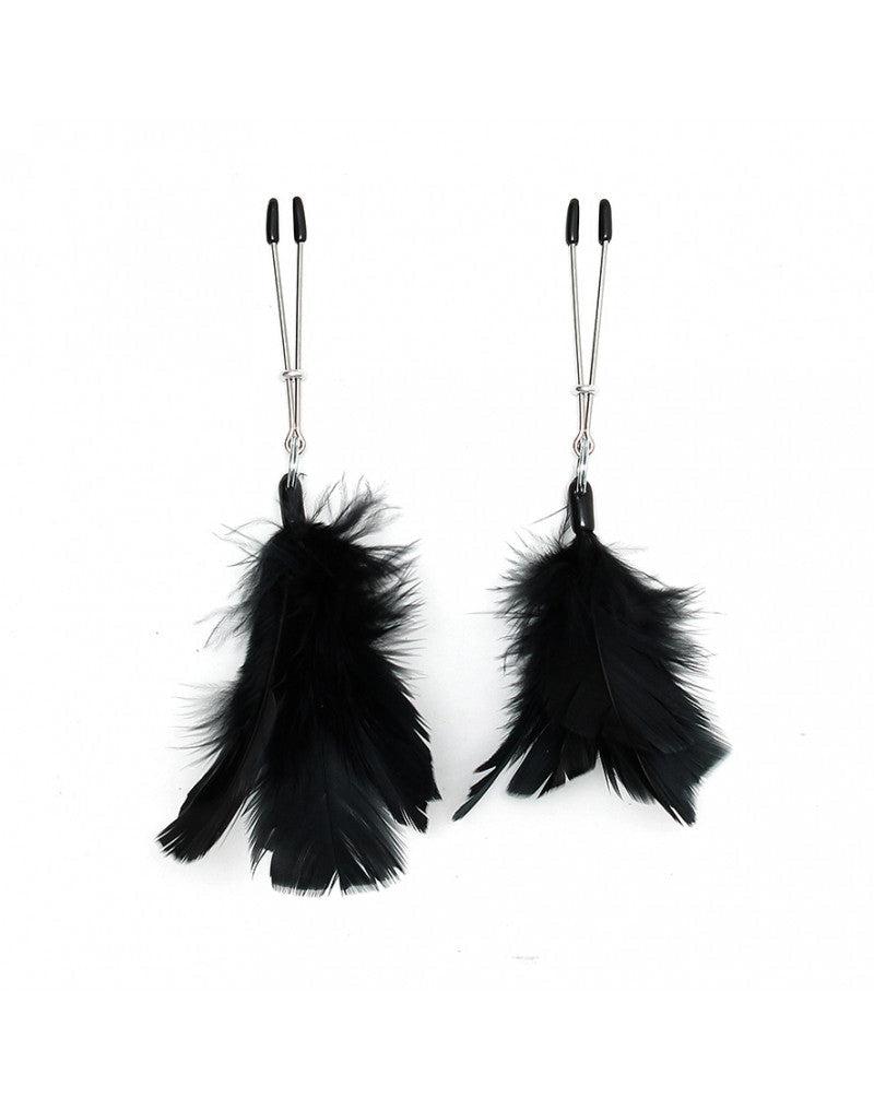 Rimba - Adjustable Tweezer-Style Nipple Clamps with Springs - Black - Laced-up.nl