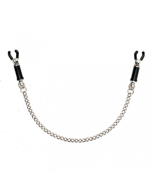 Rimba Bondage Play - Verstelbare Schroefbusjes Tepelklemmen Met Ketting-Laced-up.nl