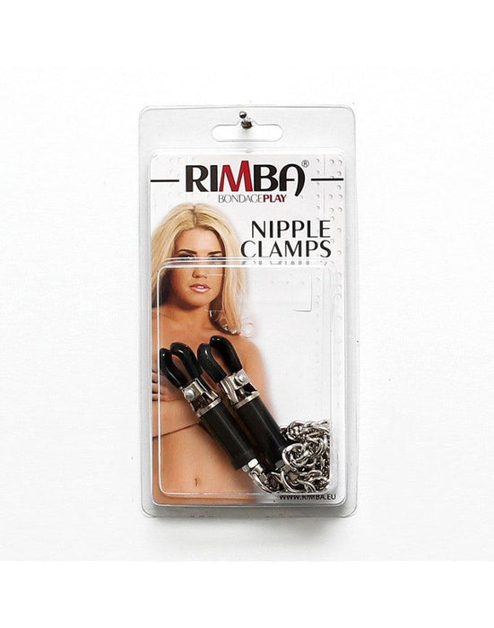 Rimba Bondage Play - Verstelbare Schroefbusjes Tepelklemmen Met Ketting-Laced-up.nl