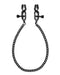 Rimba Bondage Play - Verstelbare Tepelklemmen Met Aandraaischroef En Ketting - Zwart-Erotiekvoordeel.nl