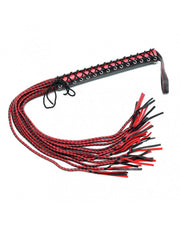 Rimba - Zweep Met 12 handgevlochten strengen - Rood/Zwart-Laced-up.nl