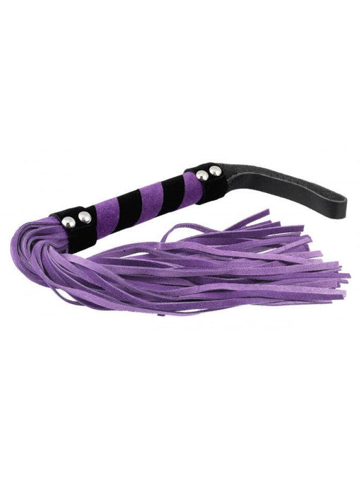 Rimba - Zweepje- Flogger - Suede - 36 Strengen - Paars/Zwart-Laced-up.nl