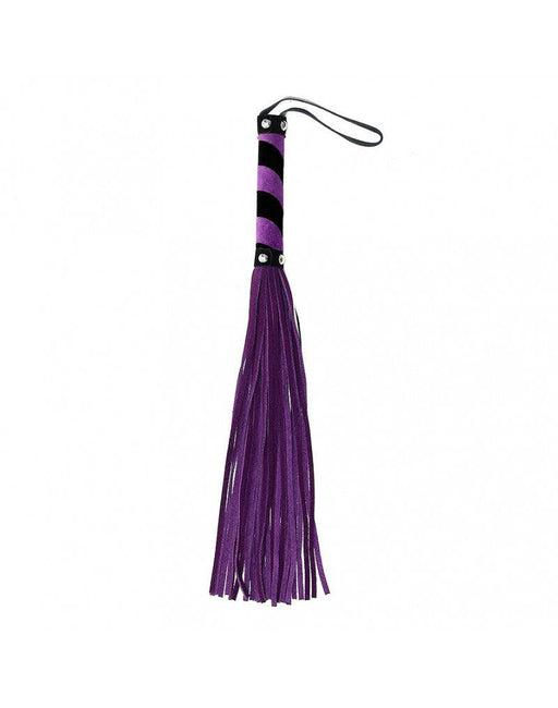 Rimba - Zweepje- Flogger - Suede - 36 Strengen - Paars/Zwart-Laced-up.nl