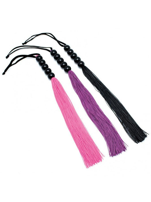 Rimba - Zweepje Met Siliconen strengetjes - Paars-Laced-up.nl
